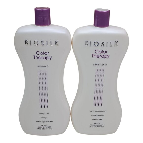 Biosilk Color Therapy Shampoo & Conditioner Set Color Treated Hair Jumbo 34oz ea - Picture 10 of 10
